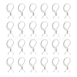 Unicraftale 50Pcs 304 Stainless Steel Leverback Earring Findings, with Ice Pick Pinch Bails, Stainless Steel Color, 23.5mm, Pin: 0.5mm