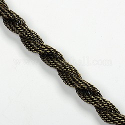 Cadenas de malla de hierro Cadenas de red, sin soldar, sin plomo y níquel, color de bronce antiguo, aproximamente: ​​8 mm de espesor, una cadena de red: 5 mm