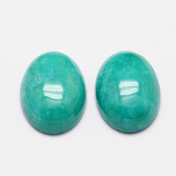 Cabochons imitation amazonite, synthétique, teinte, ovale, turquoise, 20x15x6mm
