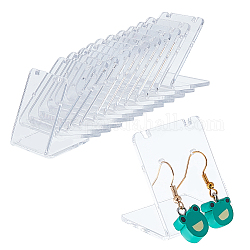PandaHall 24 Packs 48 Holes Earring Holder L-Shape Jewelry Displays Marketing Holders Acrylic Necklace Stand for Necklace Jewelry Dangling Slant Back Display (1.3x1.3x1”)