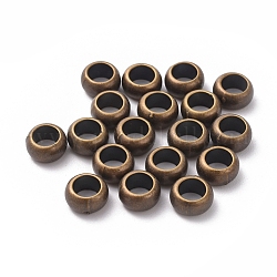 Ccb perline di plastica, rondelle, bronzo antico, 9x5mm, Foro: 6 mm