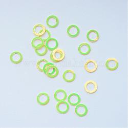 Accessori dell'ornamento paillette sfere di plastica disco, perle di paillettes, ciambella, giallo champagne, 6x0.2mm, Foro: 4 mm, circa 30000pcs/500g