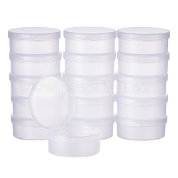 BENECREAT Frosted Plastic Bead Containers, Column, Clear, 5.2x2.3cm, capacity: 25ml, 16pcs, Carton: 20x13x8cm