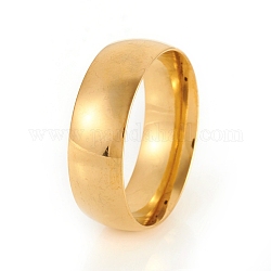201 плоское кольцо из нержавеющей стали, золотые, размер США 12 3/4 (22 мм), 8 мм