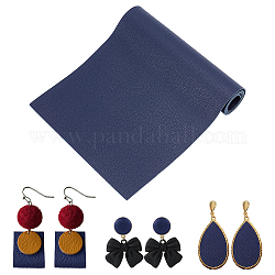 Gorgecraft PU Leather, Garment Accessories, Prussian Blue, 67x20x0.15cm