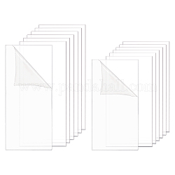 Panneau lumineux acrylique rectangle benecreat, avec plaque de pression transparente en acrylique rectangulaire, clair, 14 pièces / kit