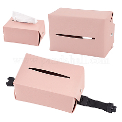 Boîtes à mouchoirs en simili cuir pour dossier de siège de voiture, avec fermoir en alliage, rose brumeuse, produit fini: 180x110x100mm