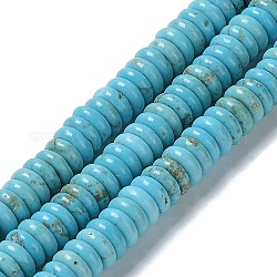 Natürliche Howlith Perlen Stränge, gefärbt, Scheibe, 6~6.5x2~2.5 mm, Bohrung: 1 mm, ca. 173~175 Stk. / Strang, 15.63~15.71'' (39.7~39.9 cm)