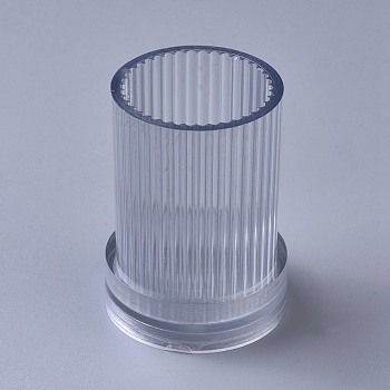 プラスチック製のキャンドルカップ  キャンドル型  キャンドル作りツール用  コラム  透明  8.6mm AJEW-WH0098-87