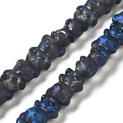 Chapelets de perles en verre électroplaqué&nbsp;EGLA-Q127-A02-01E-1