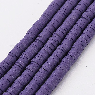 Handmade Polymer Clay Bead Strands, Heishi Beads, Disc/Flat Round, Mixed  Color, 6x0.5~1mm, Hole: 2mm, about 320~447pcs/strand, 15.74 inch~16.92 inch
