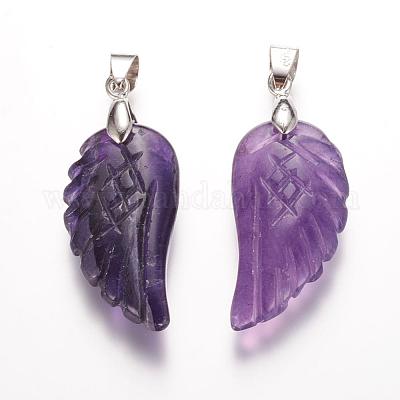 Natürlichen Amethyst Edelsteinanhänger&nbsp;G-E339-02E-1