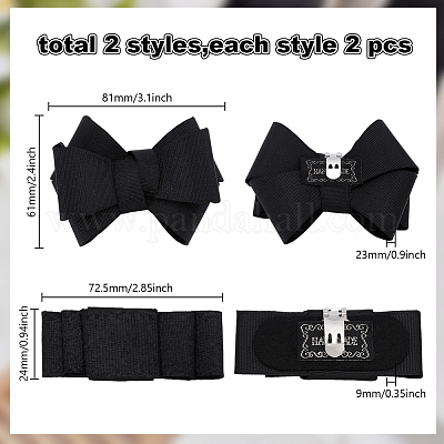 4 Pz 2 Stili Fiocco Decorazioni Per Scarpe In Poliestere Con Strass All