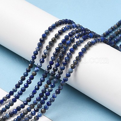 BLUE GOLDSTONE 3mm High Grade Faceted Gemstone Beads Strand