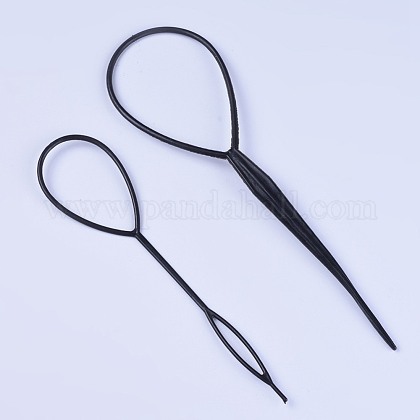 Plastic Hair Pin Bun Maker OHAR-WH0010-02-1