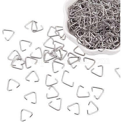 PandaHall Elite 400pcs Iron Triangle Jump Rings Pinch Bails Triangle Buckle for DIY Jewelry Making IFIN-PH0023-42P-1