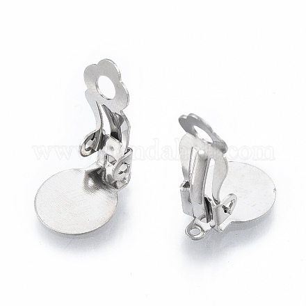 Accessoires de boucles d'oreilles clips à vis en 304 acier inoxydable X-STAS-N092-168P-1