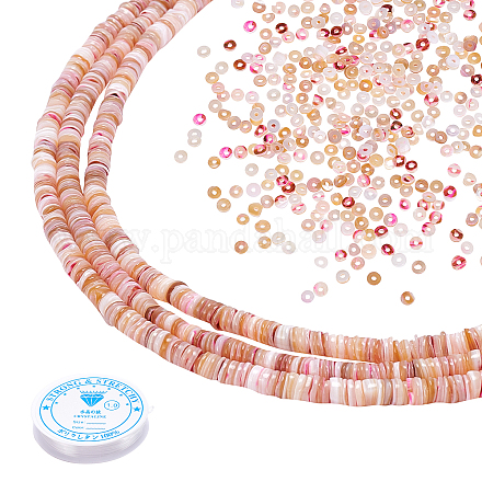 Disc Shell Beads Strands SSHEL-PH0002-47-1