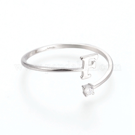 925 кольцо-манжета из серебра [925] пробы с родиевым покрытием STER-D033-01F-P-1