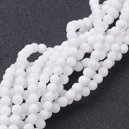 Natürliche weiße Jade perlen Stränge GSR10mmC067-1