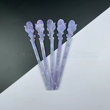 Tulip Shapes Cellulose Acetate(Resin) Hair Sticks OHAR-PW0003-082A-1