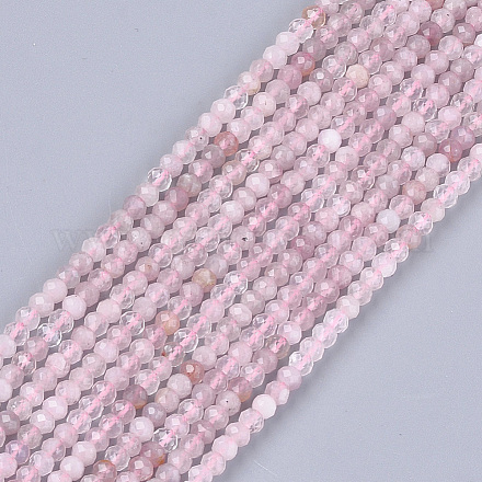 Granos naturales de abalorios de cuarzo rosa G-S354-52-1