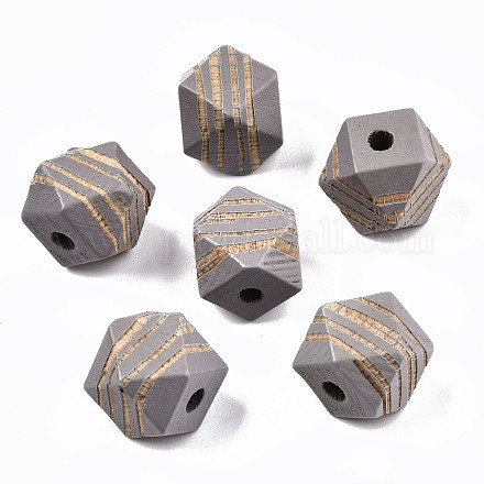 Painted Natural Wood Beads WOOD-T021-52B-05-1