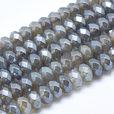Galvani natürliche Achat Perlen Stränge G-O164-06A-8x5mm-1
