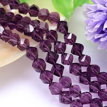 Faceted Polyhedron Imitation Austrian Crystal Bead Strands G-M183-6mm-11A-1