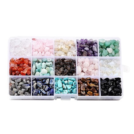 Natürliche und synthetische Edelsteinsplitter-Perlen-Kits sgG-SZ0001-001-1