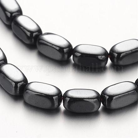 Chapelets de perle en hématite synthétique sans magnétique G-F300-40A-09-1