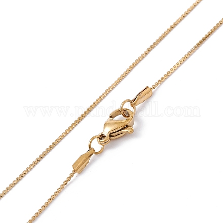 Ионное покрытие (ip) 304 ожерелье из змеевика из нержавеющей стали для мужчин и женщин NJEW-G076-01A-G-1
