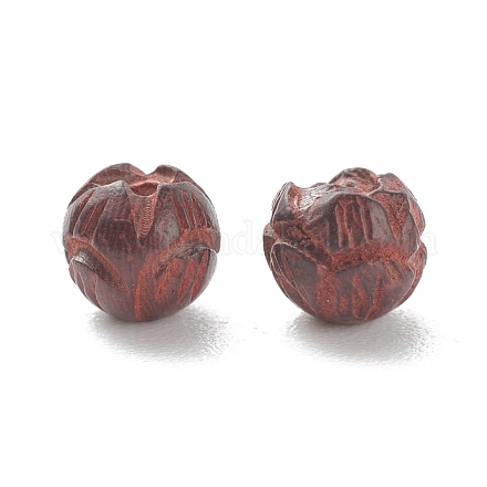 Perles de padouk africain WOOD-E012-01A-1