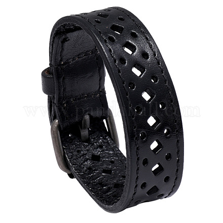 Bracelet en cuir creux vintage pour hommes - accessoire de cyclisme unique ST7784131-1