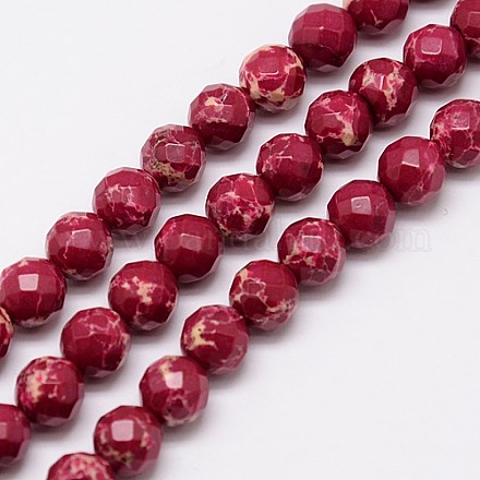 Synthetic Imperial Jasper Beads Strands G-I084-6mm-03-1