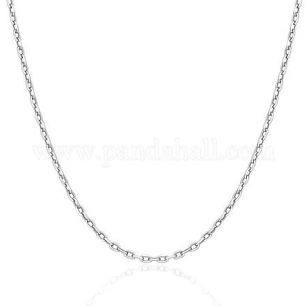 SHEGRACE 925 Sterling Silver Cable Chain Necklace JN965A-1