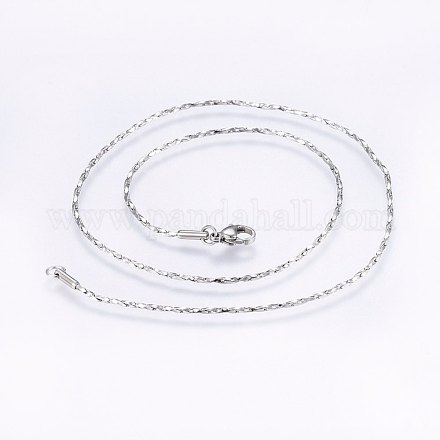 304 Stainless Steel Coreana Chain Necklaces NJEW-F221-10P-B-1
