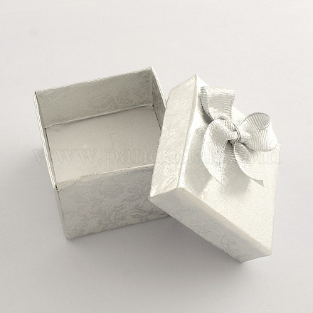 Saint Valentin présente des paquets boîtes à bagues en carton carrés X-CBOX-S010-A01-1