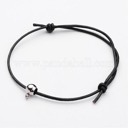 Cowhide Leather Cord Bracelets BJEW-JB02521-1