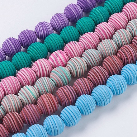 Handmade Polymer Clay Beads Strands CLAY-F002-02-1