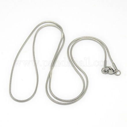 Trendy Unisex 201 Stainless Steel Snake Chain Necklaces NJEW-L043-06P-1