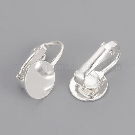 Iron Clip-on Earring Settings KK-R071-05S-1