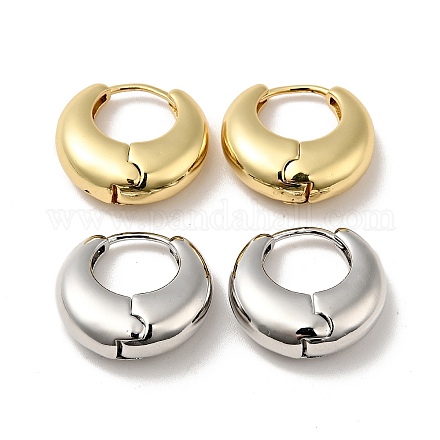 Толстые серьги-кольца из латуни с покрытием стойки для мужчин и женщин EJEW-F288-06-1