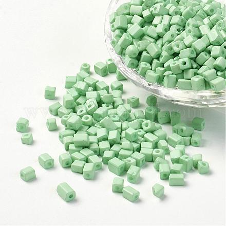 Cube Opaque Colours Glass Seed Beads X-SEED-R026-A11-1