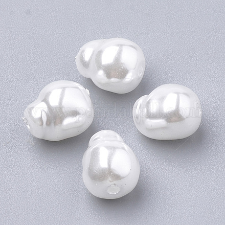 Eco-Friendly Plastic Imitation Pearl Beads X-MACR-T013-17-1