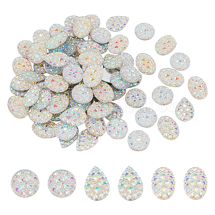 CHGCRAFT 90Pcs 3 Style Resin Cabochons CRES-CA0001-04-1