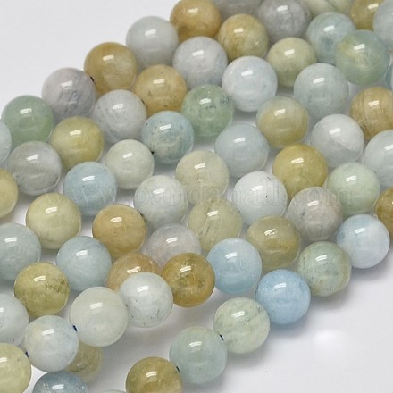 Ronds turquoises naturel perles brins G-K068-05-6mm-1