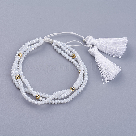 Glass Multi-strand Bracelets BJEW-I237-01H-1