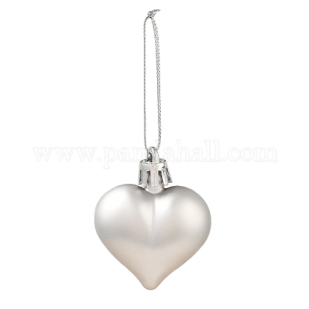 Décorations de pendentifs en forme de cœur en plastique galvanisé pour la saint-valentin KY-D020-02B-1