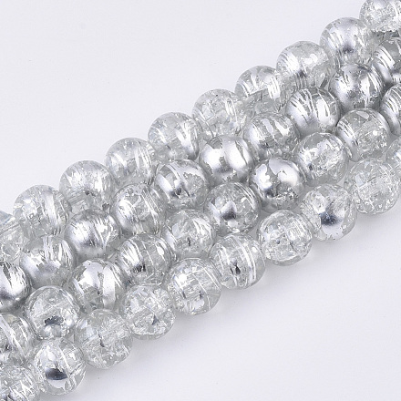 Chapelets de perles en verre transparent drawbench GLAD-S090-6mm-10-1